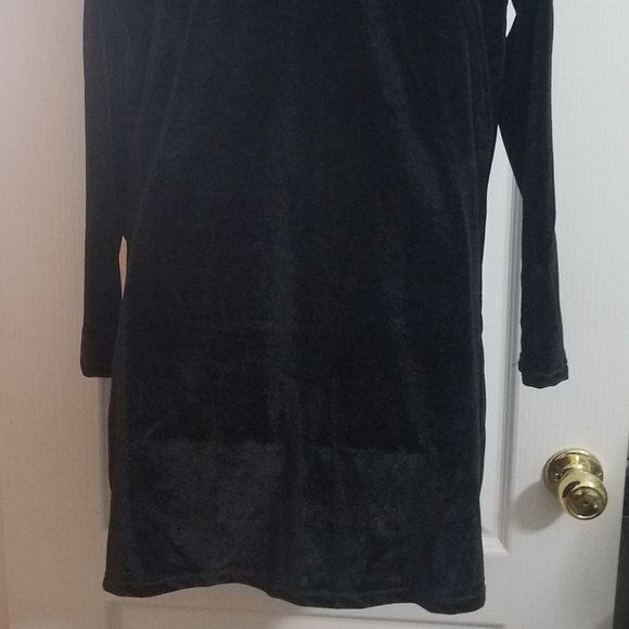 Boutique Duster Black Velvet Size Medium - Picture 4 of 5